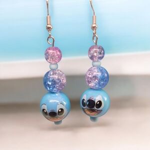 Charming Blue and Purple Kids Earrings
